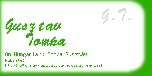 gusztav tompa business card
